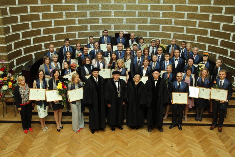 Latvijas Universitātes 96. gadadienai veltīta LU Senāta svinīgā sēde. LU doktoru promocijas ceremonija. null