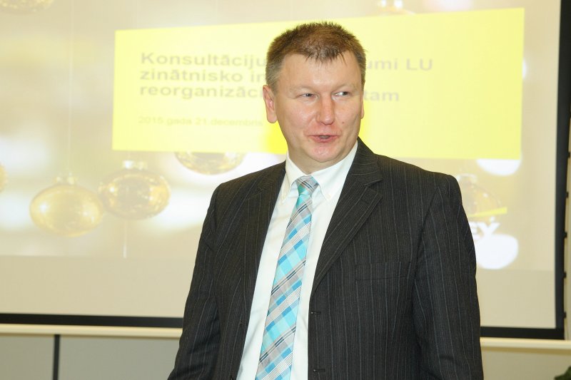 Latvijas Universitātes pētniecības programmas izstrādes noslēguma pasākums. Asoc. prof. Sandris Lācis.