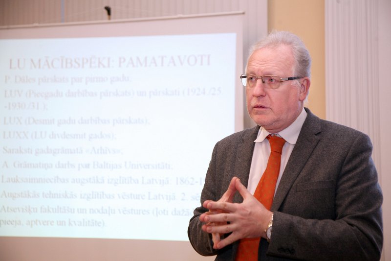 Latvijas Universitātes 74. konference. Sekcijas sēde «Zinātņu vēsture un muzejniecība». Māris Baltiņš.