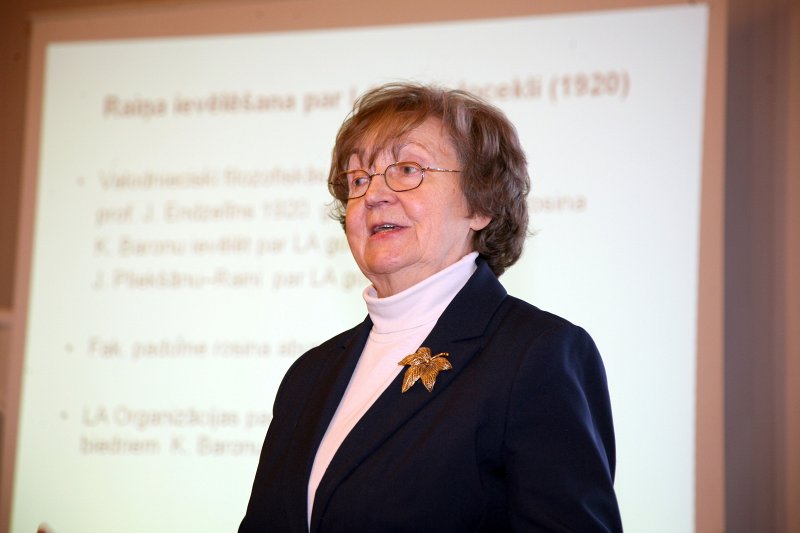 Latvijas Universitātes 74. konference. Sekcijas sēde «Zinātņu vēsture un muzejniecība». Sarma Kļaviņa.