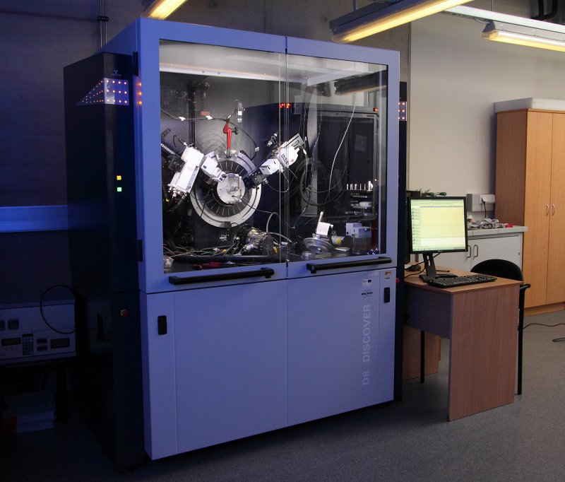 Laboratorija Latvijas Universitātes Dabaszinātņu akadēmiskajā centrā. Pulvera rentgendifraktometrs (PXRD).