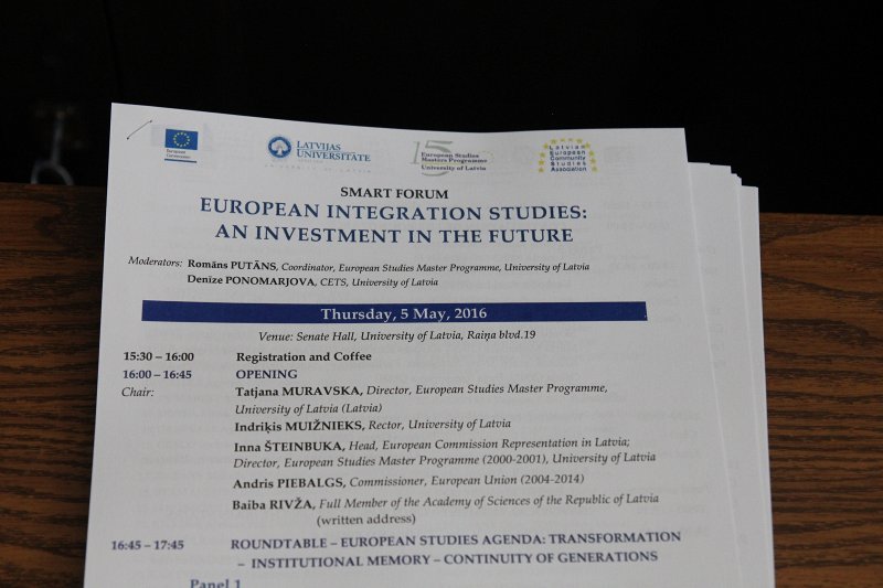 Latvijas Universitātes Ekonomikas un vadības fakultātes Eiropas studiju maģistra programmas viedais forums «Eiropas integrācijas studijas: ieguldījums nākotnē». null