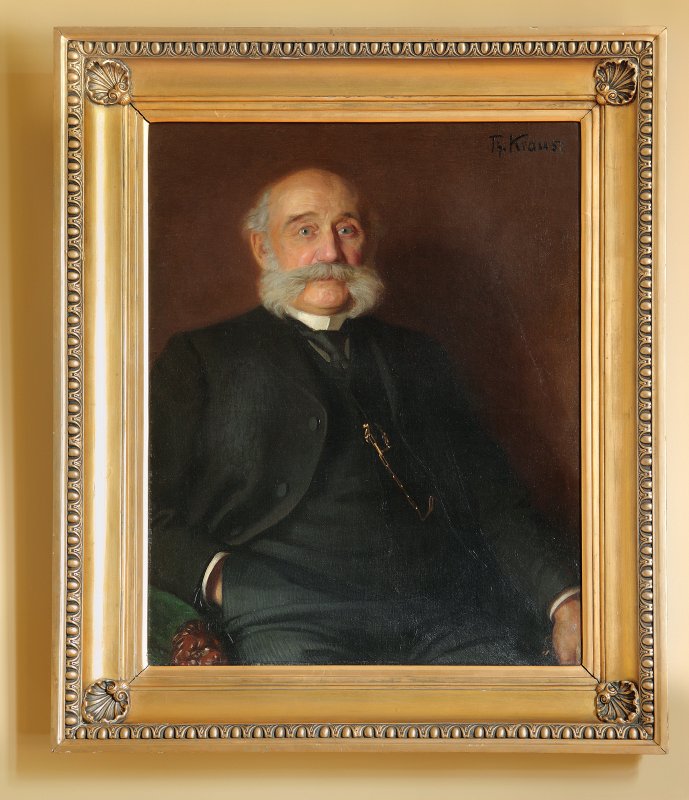 Ludviga Vilhelma Kerkoviusa (Ludwig Wilhelm Kerkovius, 1831-1904) portrets (1903. gads, autors - Teodors Kraus). Glezna atrodas Kalpaka bulvārī 4, Rīgā.