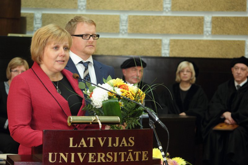 Latvijas Universitātes 97. gadadienai veltīta LU Senāta svinīgā sēde. RTU pārstāvju apsveikums.