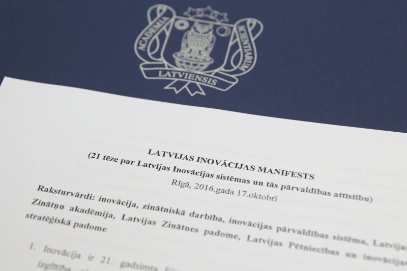 Latvijas inovācijas manifesta par valsts inovācijas sistēmas un tās pārvaldības attīstību parakstīšana. null