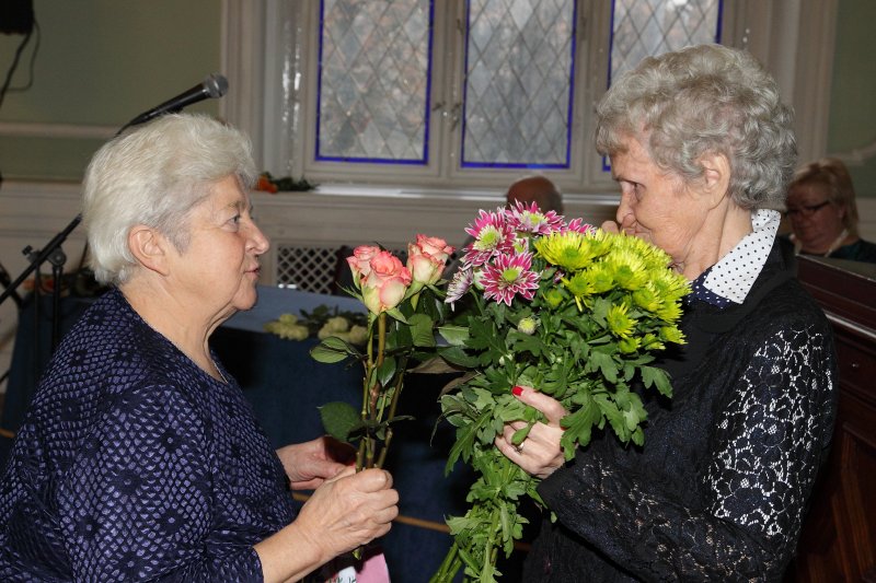 Latvijas Universitātes senioru jubilāru sveikšana. null