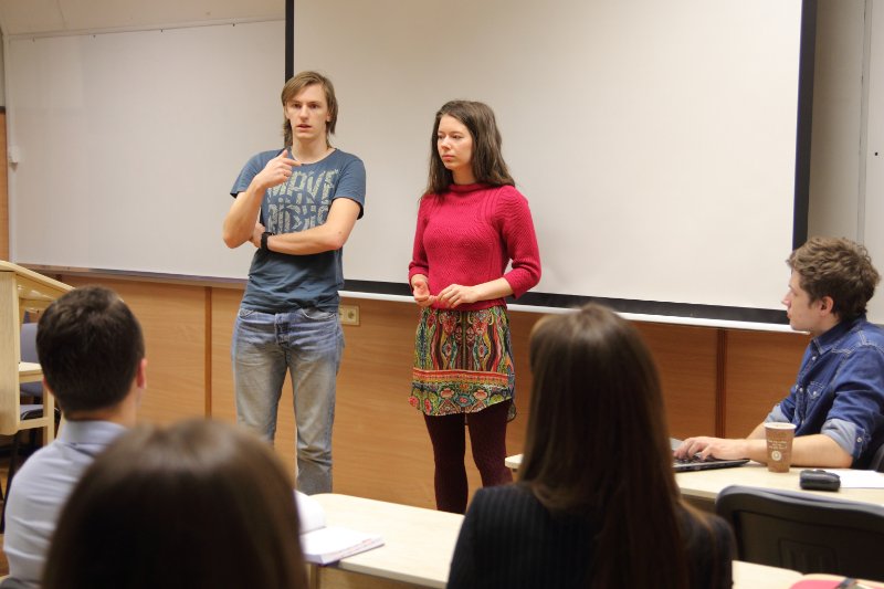 Latvijas Universitātes Studentu biznesa inkubatora dalībnieku tikšanās. null