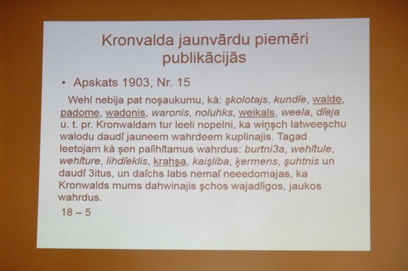 Ievērojamā latviešu pedagoga, valodnieka un publicista Ata Kronvalda (1837-1875) atceres pasākums Latvijas Universitātes Akadēmiskajā bibliotēkā. null