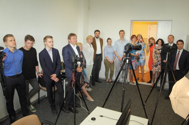 Foto un video studijas atklāšana Latvijas Universitātes Biznesa, vadības un ekonomikas fakultātē. null