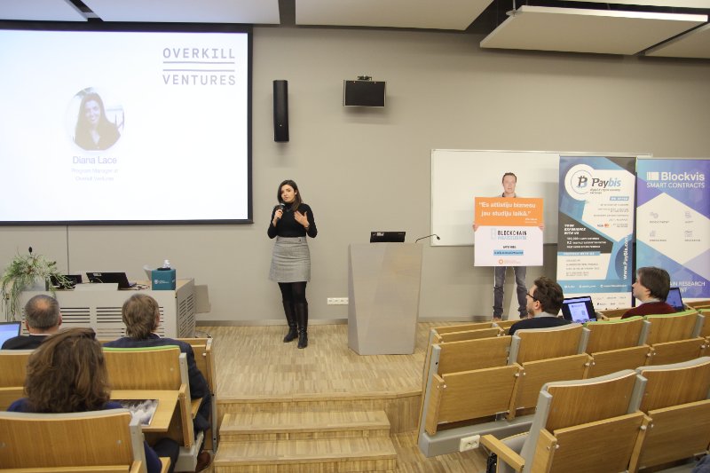 Latvijas Universitātes studentu Biznesa inkubatora lekcija par blokķēdes tehnoloģijām «How to start a Blockchain startup». Overkill Ventures programmas vadītājas Diānas Lāces uzruna.
