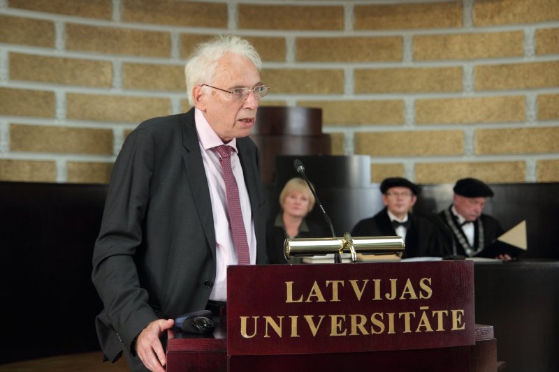 Latvijas Universitātes 99. gadadienai veltīta LU Senāta svinīgā sēde. Prof. Andrejs Cēbers.