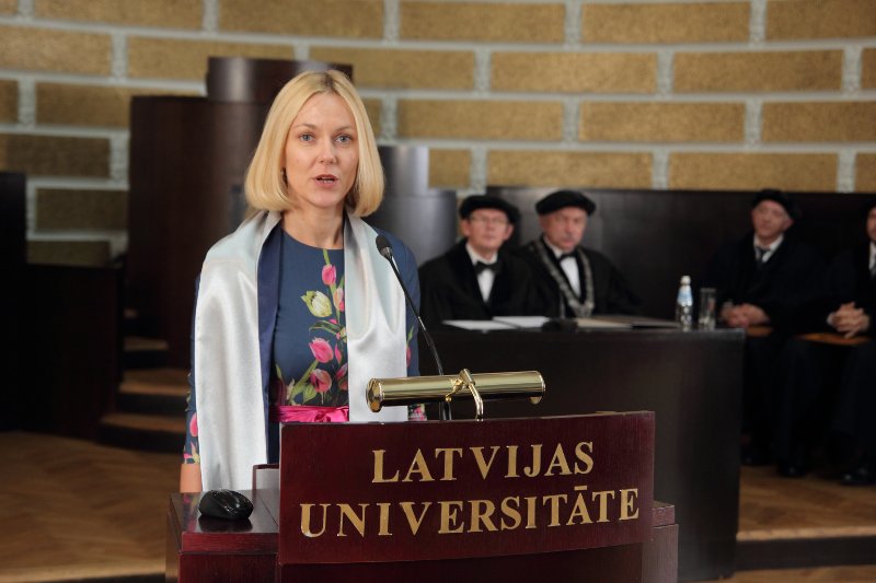 Latvijas Universitātes 99. gadadienai veltīta LU Senāta svinīgā sēde. Doktoru promocijas ceremonija. null