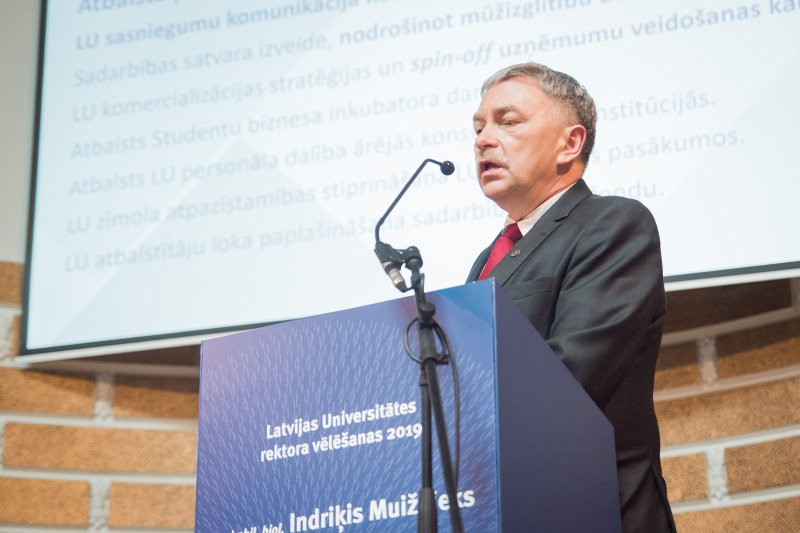 Latvijas Universitātes rektora amata kandidātu profesora Indriķa Muižnieka un profesora Gundara Bērziņa debates. null