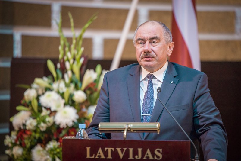 Latvijas Universitātes Juridiskās  Fakultātes simtgades  svinību ceremonija. Augstākās tiesas priekšsēdētājs Ivars Bičkovičs.