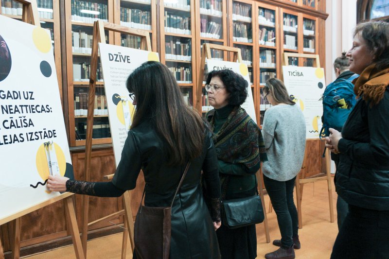 Latvijas Universitātes Bibliotēkas izstādes «Mani gadi uz mani neattiecas», kas veltīta LU Teoloģijas fakultātes docenta Dr. theol. Jura Cālīša jubilejai, atklāšana Bibliotēkā Raiņa bulvārī. null