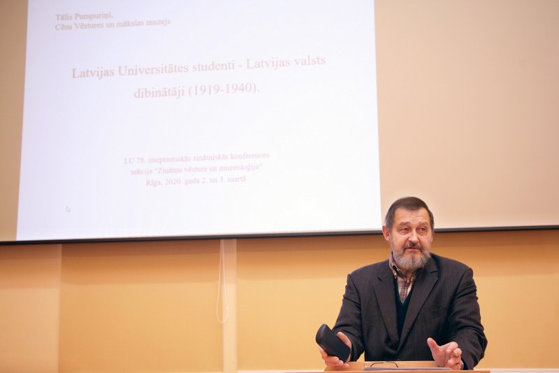 Latvijas Universitātes 78. starptautiskās zinātniskās konferences sekcija «Personības. Laiks. Latvijas Universitāte». Tālis Pumpuriņš.