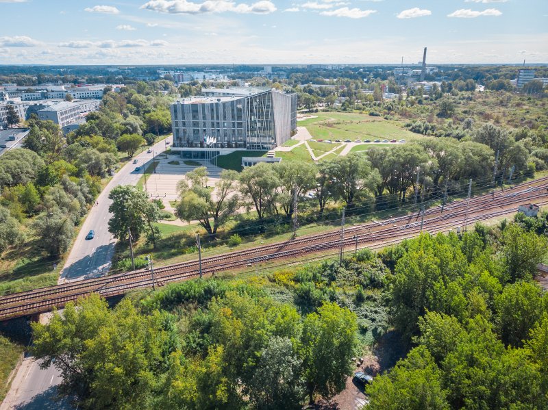 Latvijas Universitātes Akadēmiskais centrs un teritorija, kurā plānots to paplašināt. Dabas māja, dzelzceļš, Jelgavas iela. null