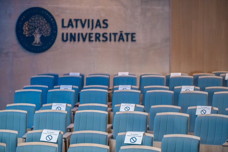 Auditorija Alfa Latvijas Universitātes Akadēmiskā centra Zinātņu mājā. null