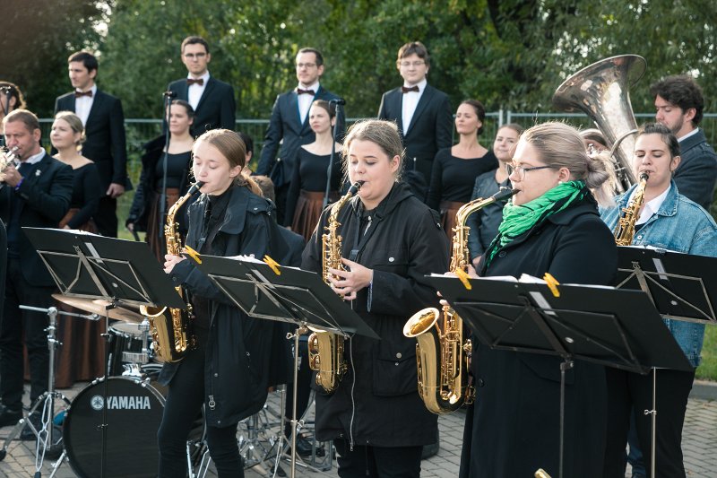 Latvijas Universitātes jauno studentu svētki «Aristotelis» '2021. LU pūtēju orķestris.