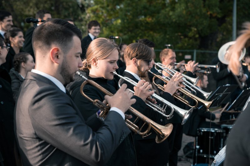 Latvijas Universitātes jauno studentu svētki «Aristotelis» '2021. LU pūtēju orķestris.