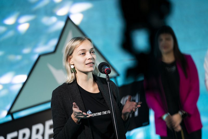 Latvijas Universitātes studentu biznesa iespēju festivāls «Icebreakers». LU Biznesa inkubatora vadītāja Māra Birzniece.