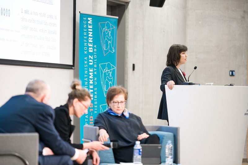 Konference «Covid-19 ietekme uz bērniem. Tiesības un atbildība». LU Juridiskās fakultātes profesore Sanita Osipova.