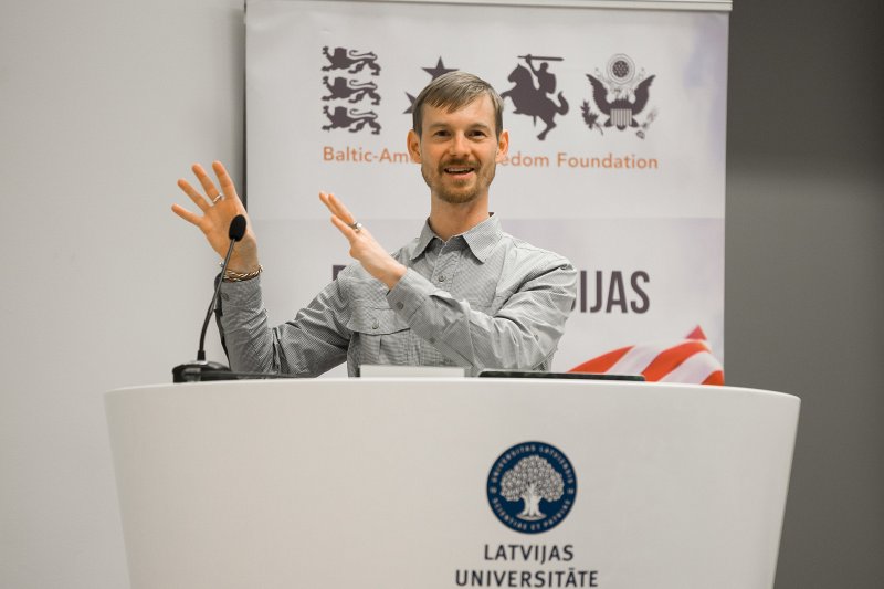 Izglītības eksperta Grega Traimara (Greg Traymar) lekcija Latvijas Universitātē. null