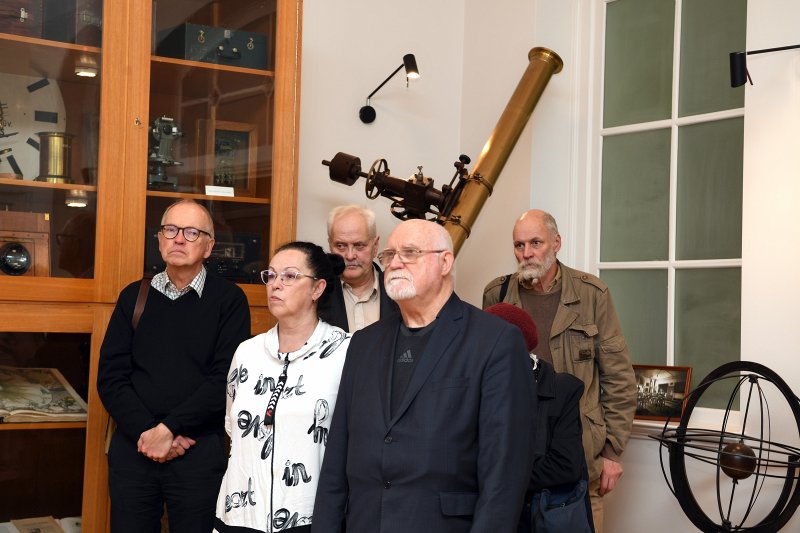 Latvijas astronomijas vēstures ekspozīcijas atklāšana Latvijas Universitātes muzejā. Latvijas astronomijas vēstures ekspozīcijas atklāšanas dalībnieki.