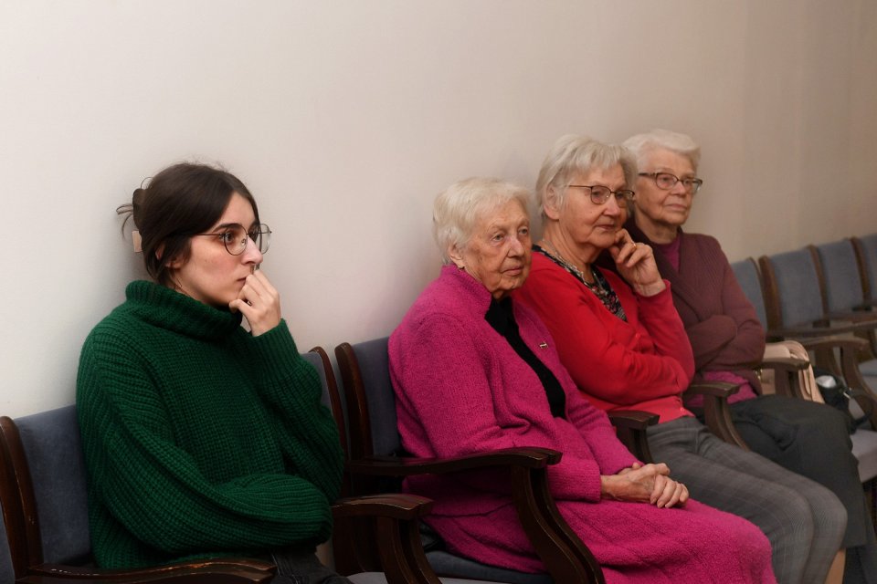 Latvijas Universitātes senioru jubilāru sveikšana. null