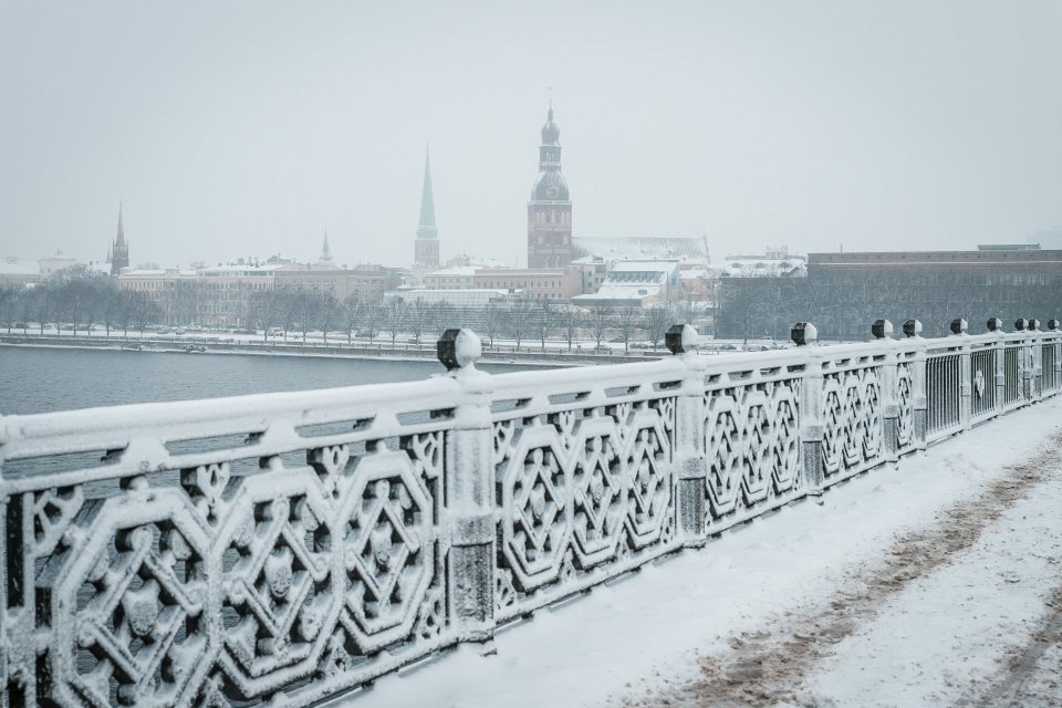 Rīga, Akmens tilts ziemā. null