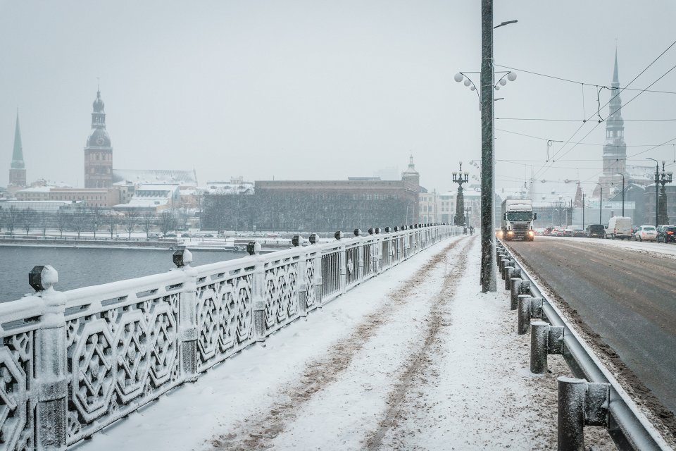 Rīga, Akmens tilts ziemā. null