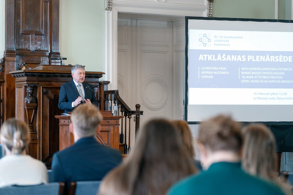 Latvijas Universitātes 81. starptautiskās zinātniskās konferences atklāšanas Akadēmiskā plenārsēde. LU rektora prof. Indriķa Muižnieka uzruna.