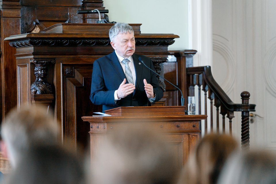 Latvijas Universitātes 81. starptautiskās zinātniskās konferences atklāšanas Akadēmiskā plenārsēde. LU rektora prof. Indriķa Muižnieka uzruna.