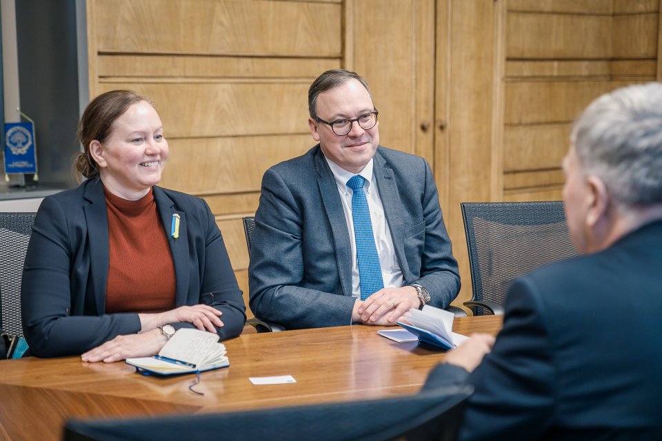 Latvijas Universitātes rektora prof. Indriķa Muižnieka tikšanās ar Igaunijas vēstnieku Latvijā Ēriku Marmei (Eerik Marmei). null