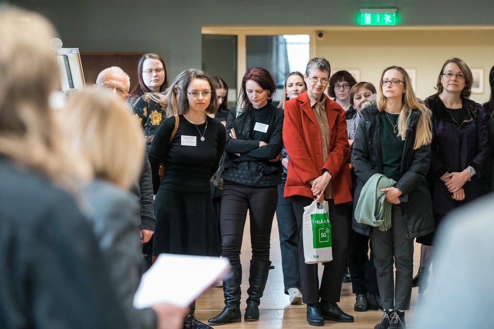 Jāņa Endzelīna 150. jubilejai veltītas izstādes «Jānim Endzelīnam 150» atklāšana Latvijas Universitātes Humanitāro zinātņu bibliotēkā. null