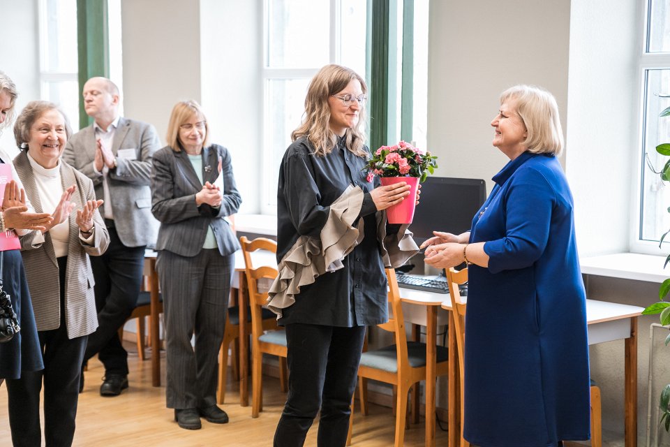 Jāņa Endzelīna 150. jubilejai veltītas izstādes «Jānim Endzelīnam 150» atklāšana Latvijas Universitātes Humanitāro zinātņu bibliotēkā. null