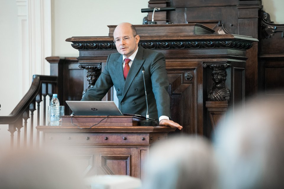 Latvijas Universitātes Satversmes simtgades konference. LU Juridiskās fakultātes docents Edvīns Danovskis.