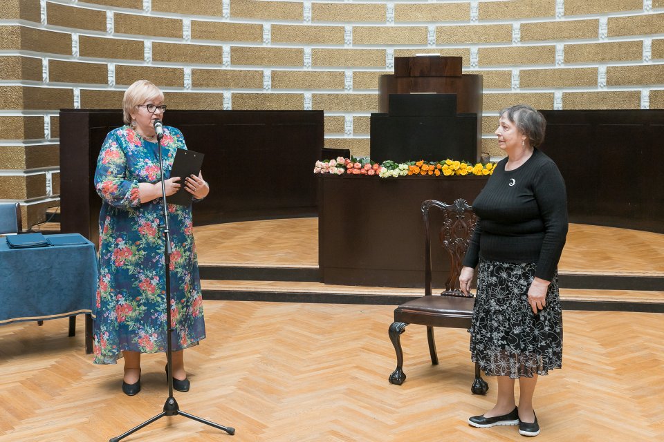 Latvijas Universitātes senioru jubilāru sveikšana. null