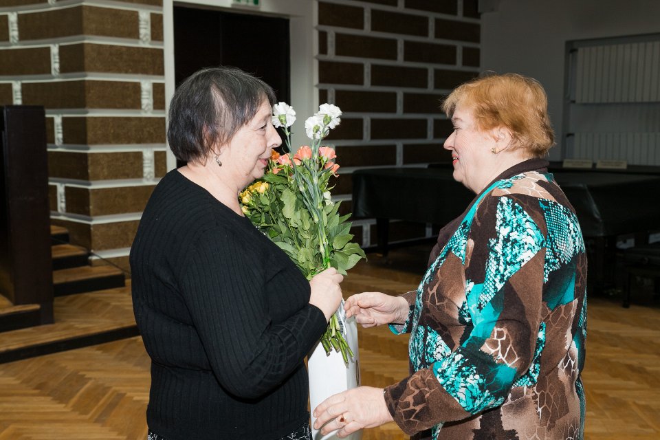 Latvijas Universitātes senioru jubilāru sveikšana. null