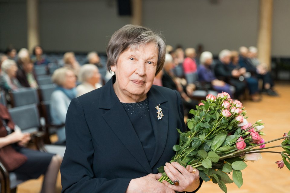 Latvijas Universitātes senioru jubilāru sveikšana. null