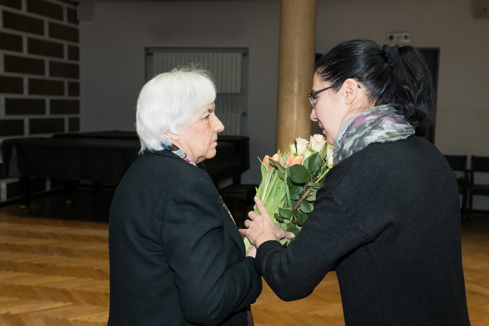 Latvijas Universitātes senioru jubilāru sveikšana. null