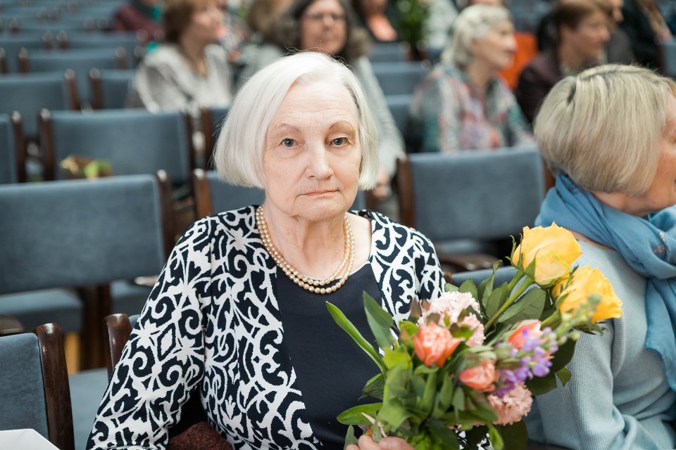 Latvijas Universitātes senioru jubilāru sveikšana. null