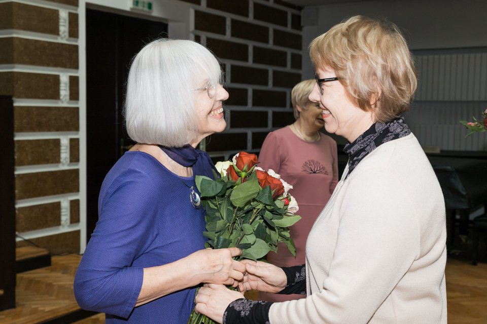 Latvijas Universitātes senioru jubilāru sveikšana. null