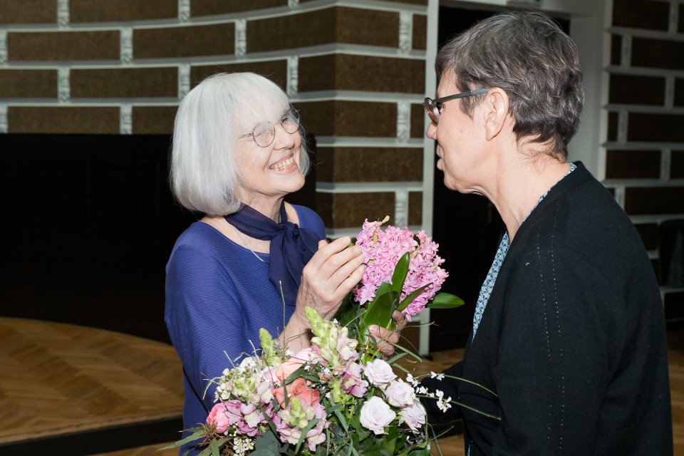 Latvijas Universitātes senioru jubilāru sveikšana. null