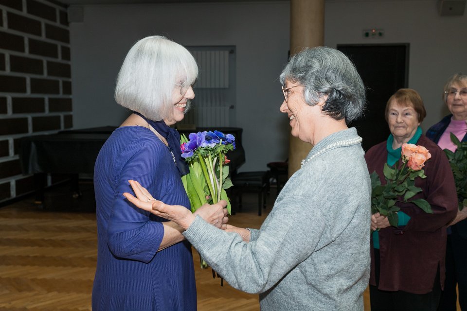 Latvijas Universitātes senioru jubilāru sveikšana. null