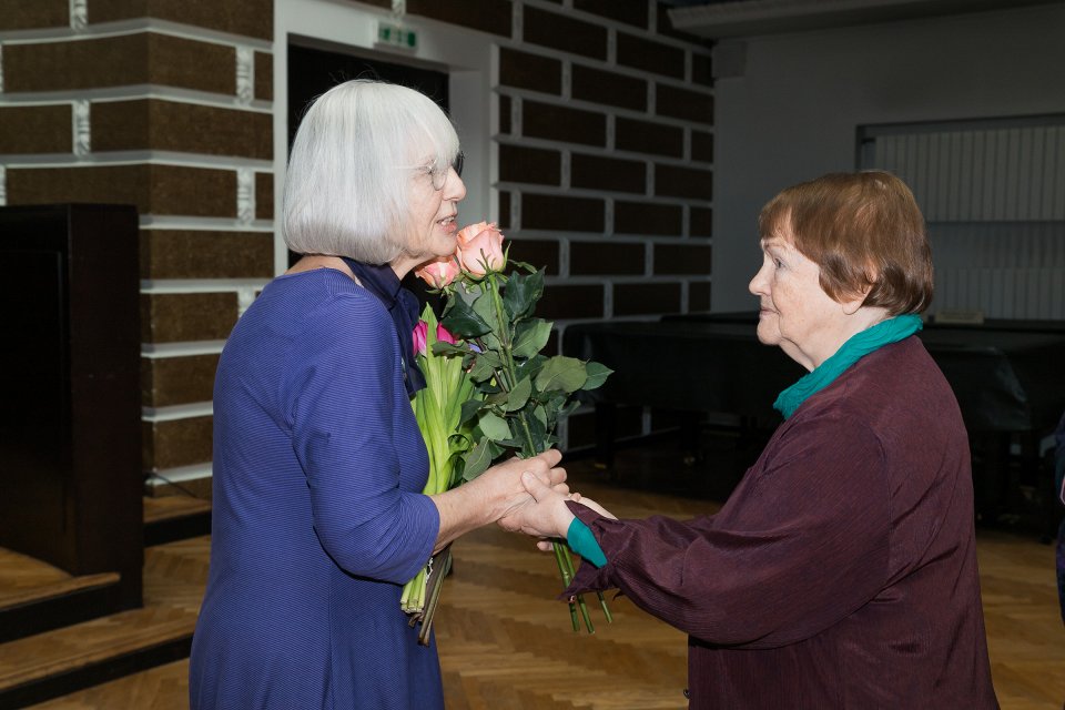 Latvijas Universitātes senioru jubilāru sveikšana. null