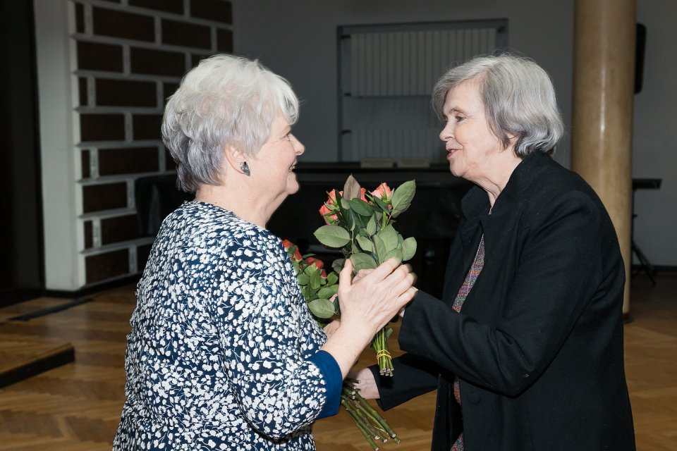 Latvijas Universitātes senioru jubilāru sveikšana. null