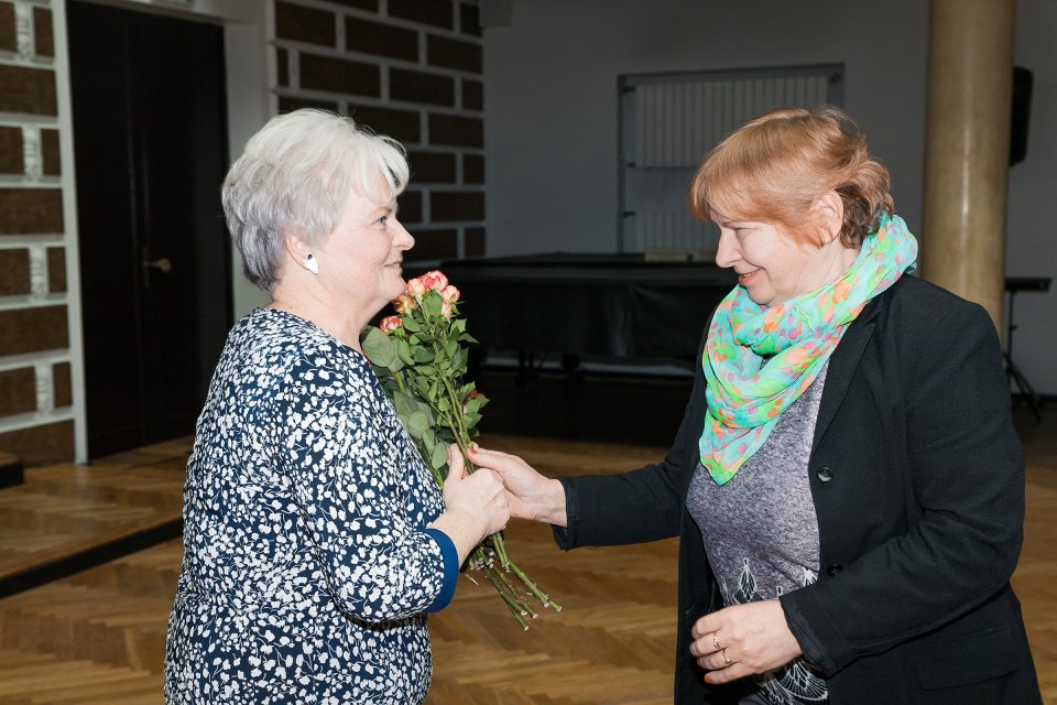 Latvijas Universitātes senioru jubilāru sveikšana. null