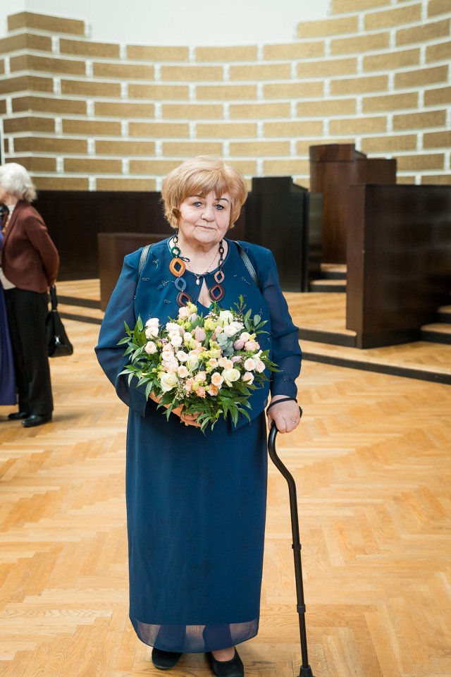 Latvijas Universitātes senioru jubilāru sveikšana. null