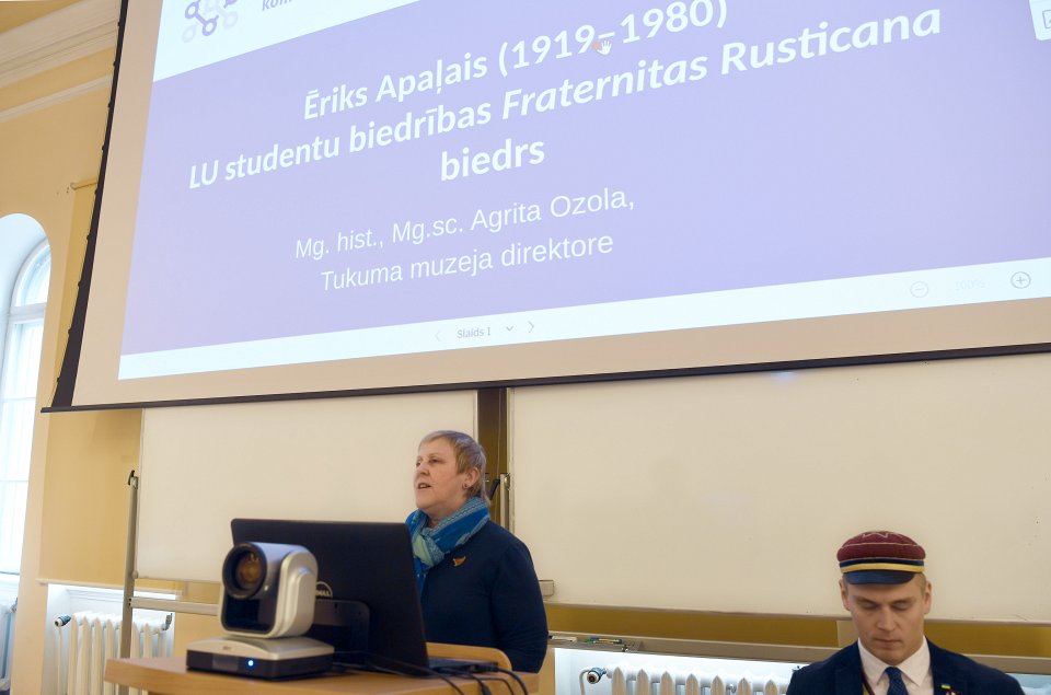 Latvijas Universitātes 81. starptautiskās zinātniskās konferences sekcija «Latvijas Universitātes vēstures liecības atmiņas institūciju krājumos». Agrita Ozola.